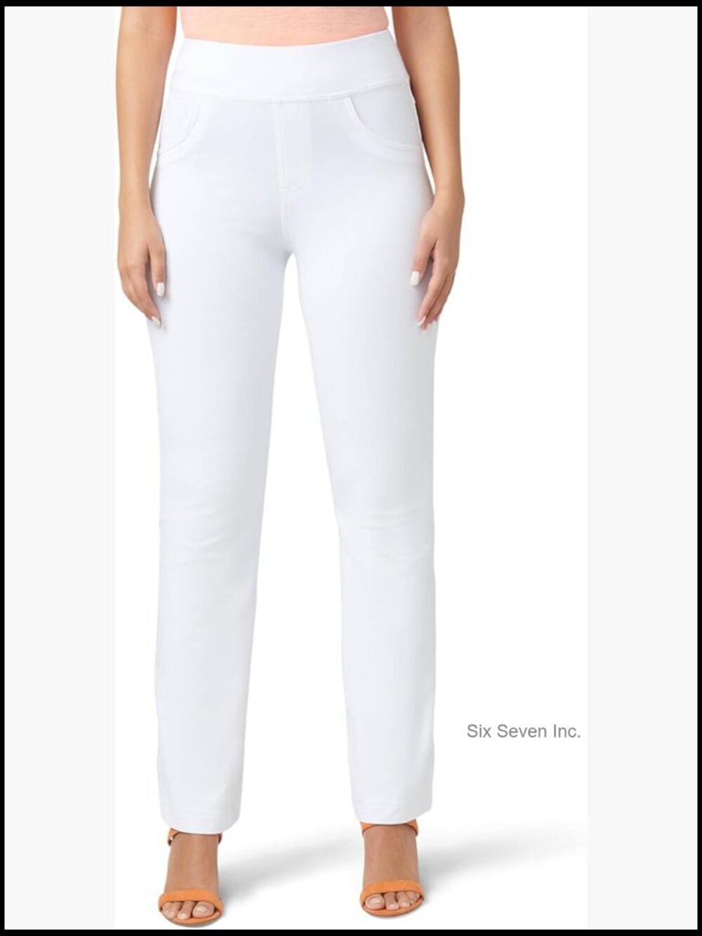 Super Soft Stretch High Rise Straight Leg Denim Leggings